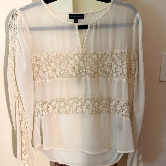Jealous Tomato Floral Lace & Shimmer Blouse - Picture 1 of 2